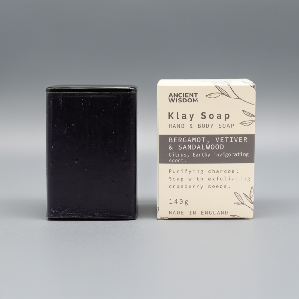 Bergamot & Sandalwood Exfoliating Klay Soap Bar - 140g