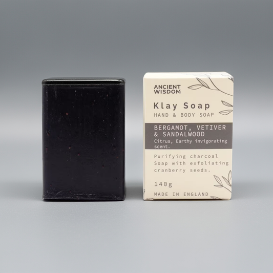 Bergamot & Sandalwood Exfoliating Klay Soap Bar - 140g