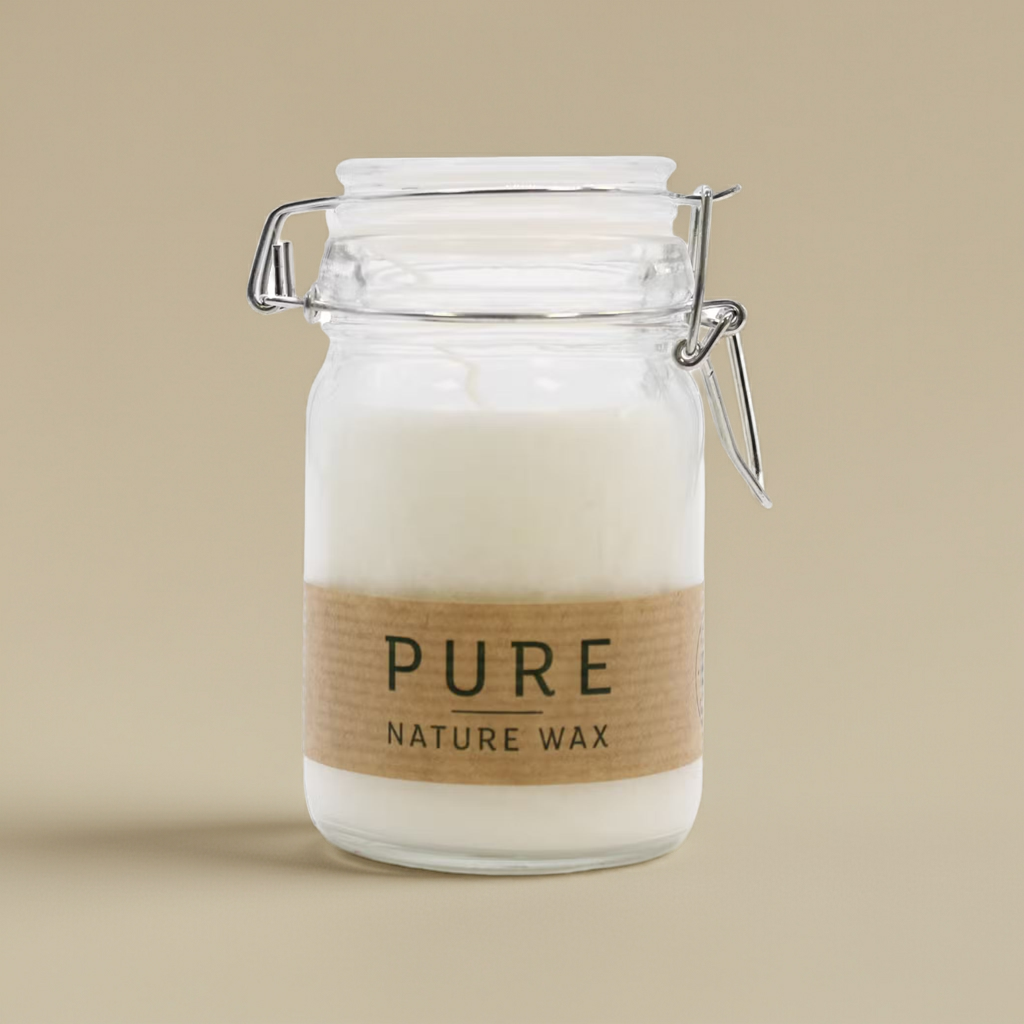 Fragrance Free Pure Olive Wax Candle - White