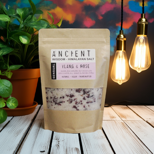 Ylang Ylang & Rose Aromatherapy Himalayan Bath Salt - 500g - Bath & Soak
