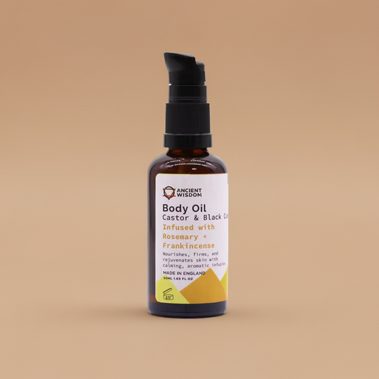 Organic Rosemary & Frankincense Body Oil: for Dry Skin - 50 ml