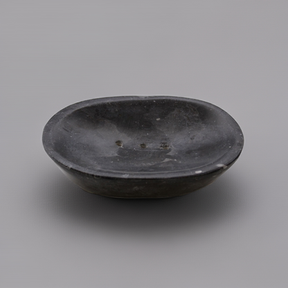 Oval Black Marble Soap Dish