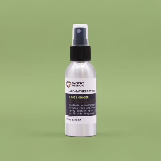Lime & Ginger Room Spray: Mood Boosting Essential Oil Mist - 100ml