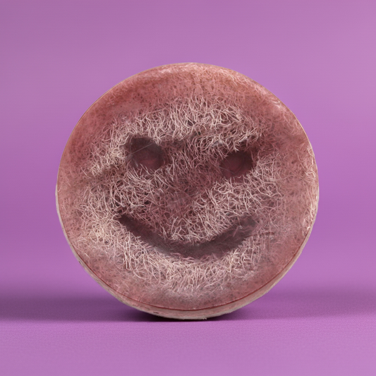 Purple Grape Scrub Soap: Handmade Loofah Soap - 120g