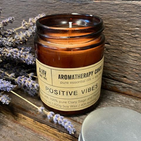 Clary Sage & Peppermint Aromatherapy Candle - 200g - Bath & Soak