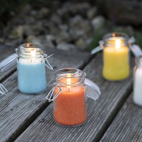 Fragrance Free Pure Olive Wax Candle - Turquoise
