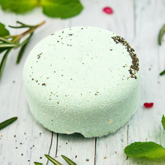 Floral Bath Fizzer Infused With Peppermint, Geranium & Rosemary Essential Oils - 200g