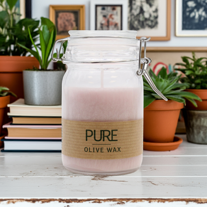 Pure Olive Wax Candle - Antique Rose - Bath & Soak