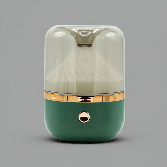 Night Light Humidifier: Relaxing Mist & Glow - Green & Bronze