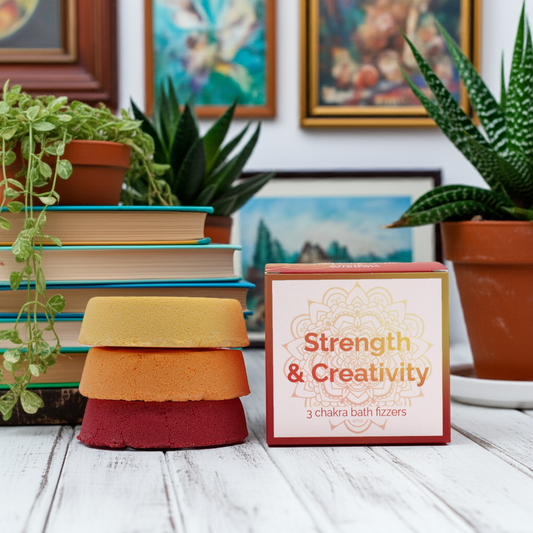 Strength & Creativity Chakra Bath Bomb Fizzers With Essential Oils - Bath & Soak