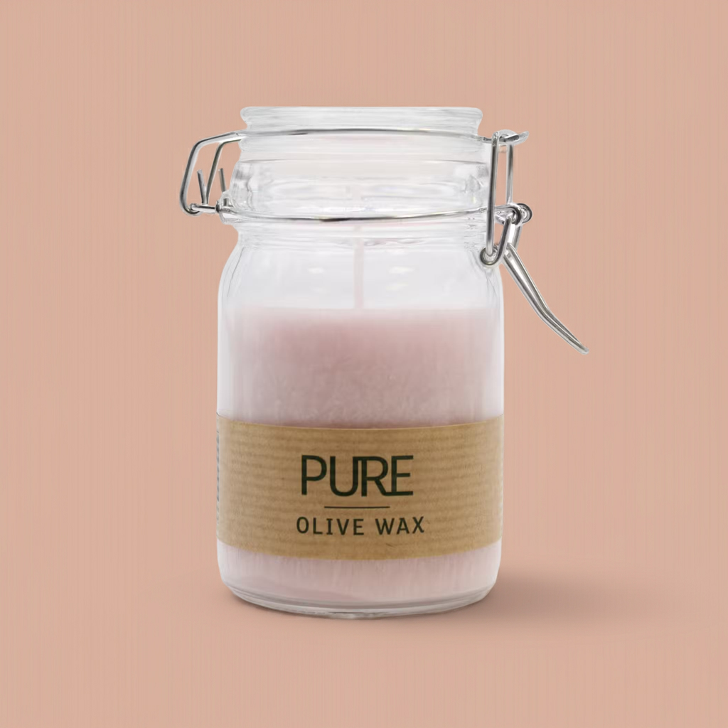 Fragrance Free Pure Olive Wax Candle - Antique Rose