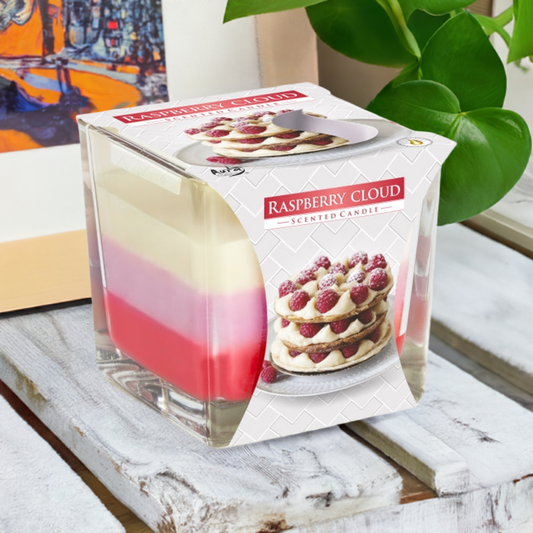 Raspberry Cloud Rainbow Scented Candle - 570g - Bath & Soak