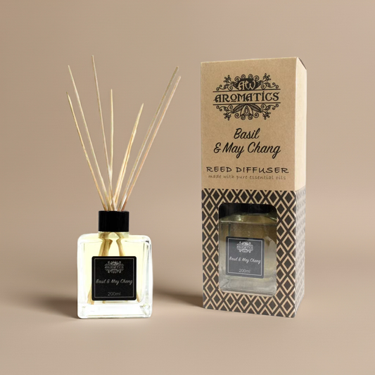 Essential Oil Reed Diffuser: Basil & Maychang - 200ml
