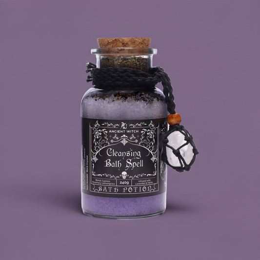 Cleansing Bath Spell Potion: Cypress, Rosemary & Lemongrass - 240g
