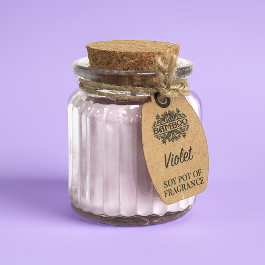 Fragrance Candle Pots: Violet - (Set of 2)