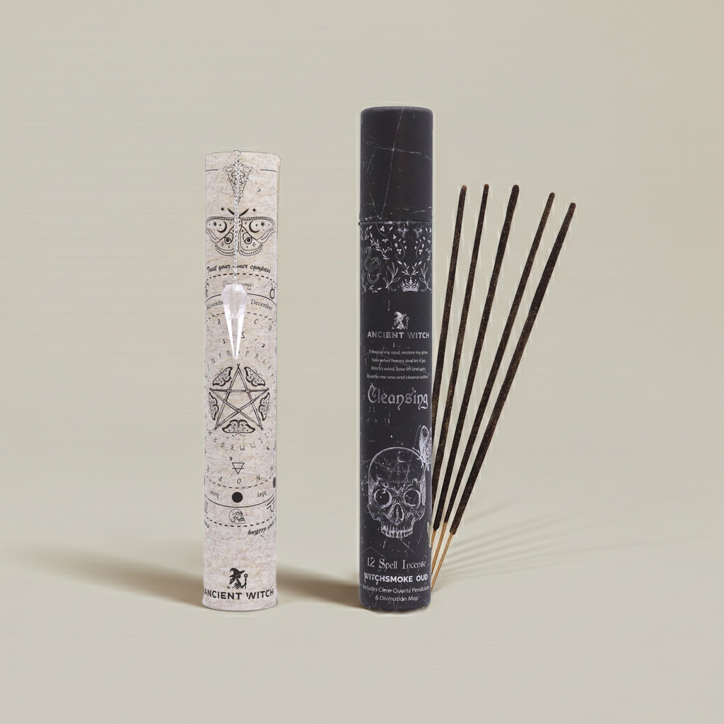 12 Spell Incense: Cleansing - Rock Crystal Pendulum