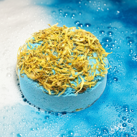 Floral Bath Fizzer Infused With Chamomile & Clary Sage Essential Oils - 200g