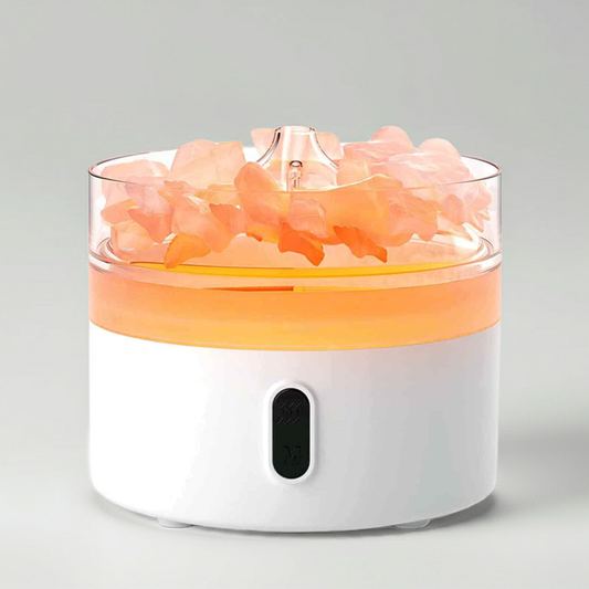 Himalayan Salt Diffuser: Flame Effect Night Light