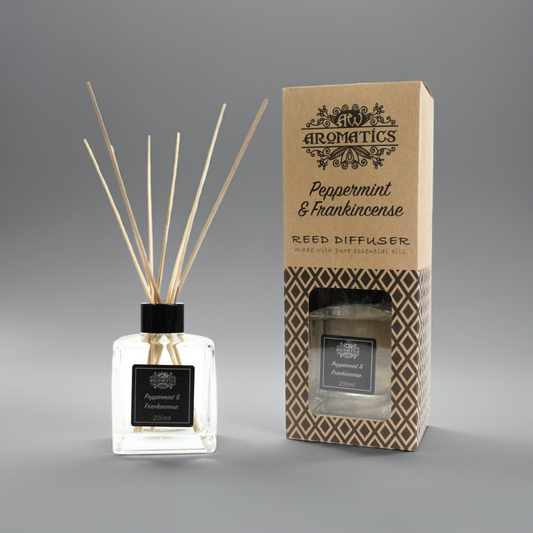 Essential Oil Reed Diffuser: Peppermint & Frankincense - 200ml