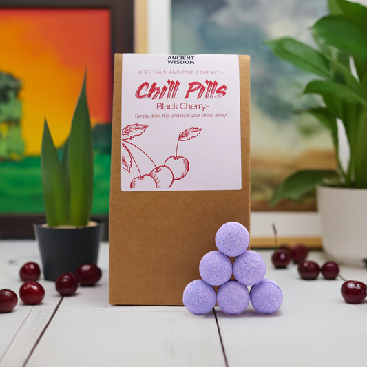 Black Cherry Chill Pill Bath Bombs - 350g