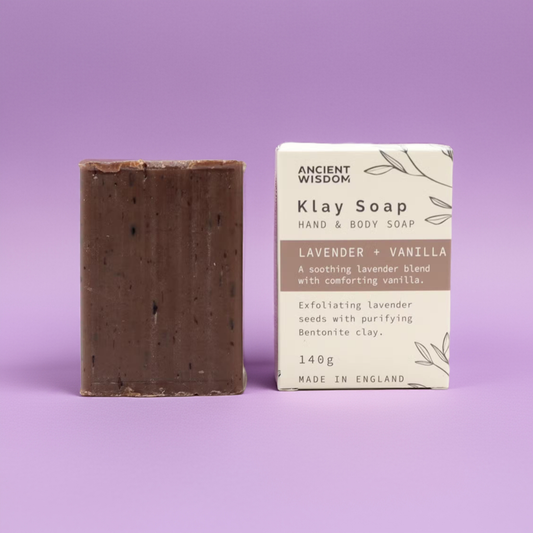 Lavender & Vanilla Exfoliating Klay Soap Bar - 140g
