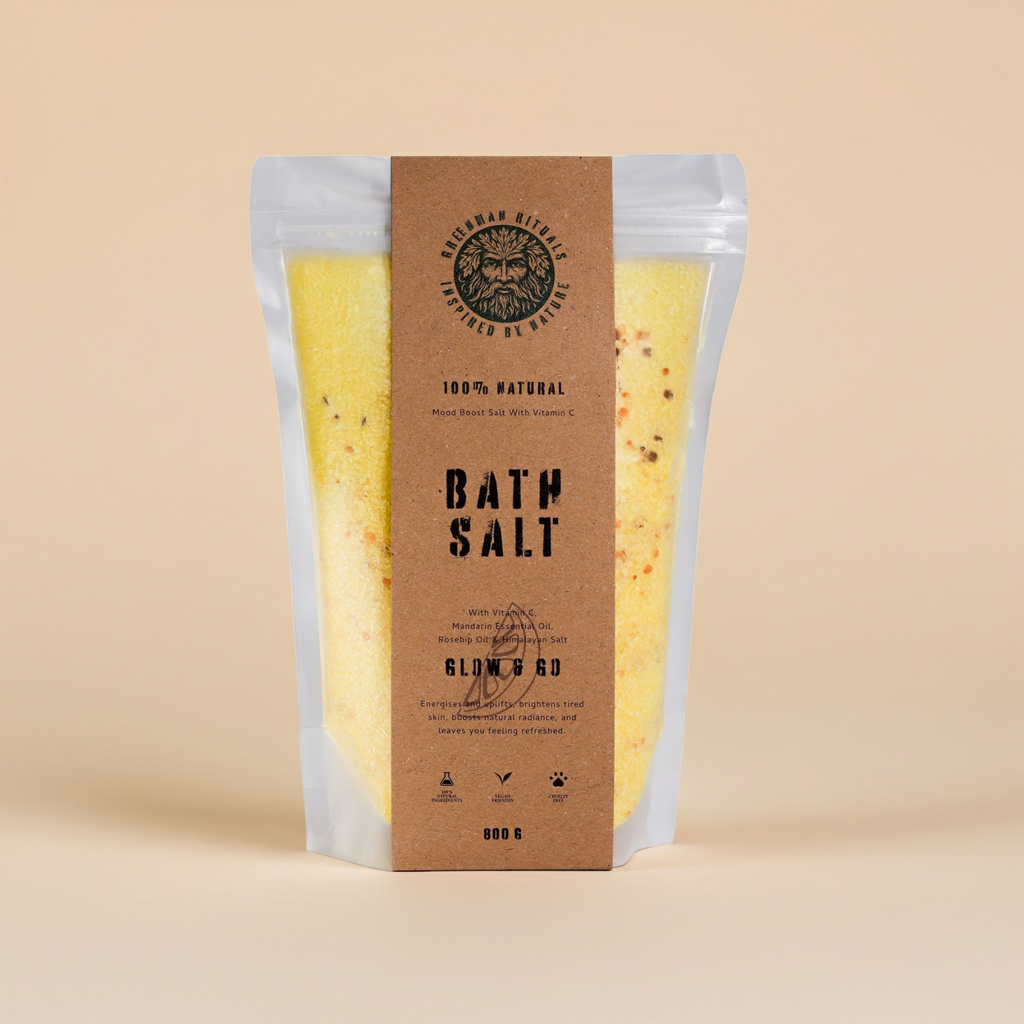 Vitamin C & Mandarin Epsom Bath Salts: Glow & Go – 800g