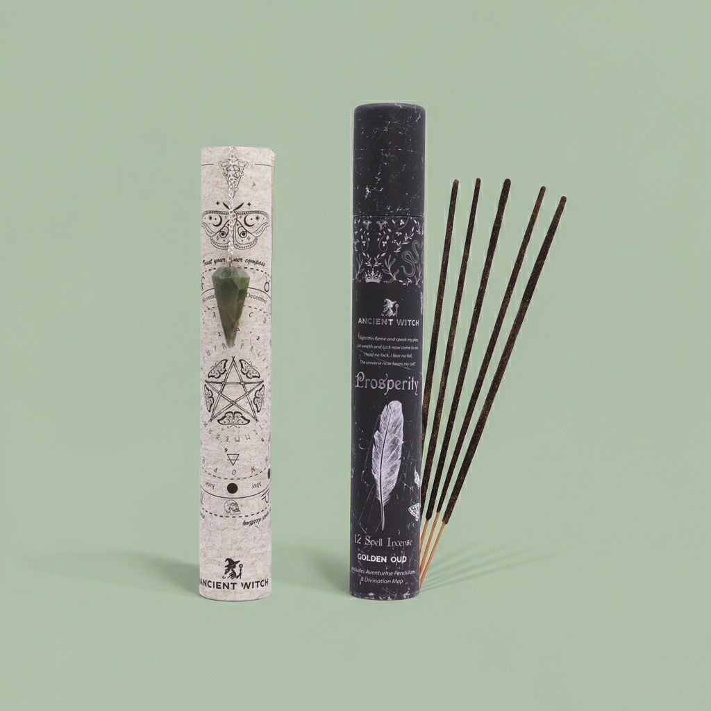 12 Spell Incense: Prosperity - Aventurine Pendulum