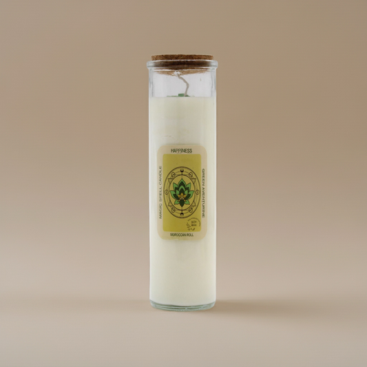 Magic Spell Candle: Happiness - Green Aventurine