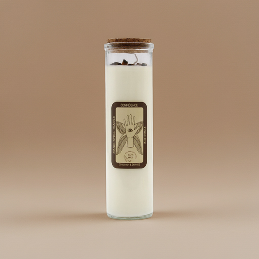 Magic Spell Candle: Confidence - Tiger Eye