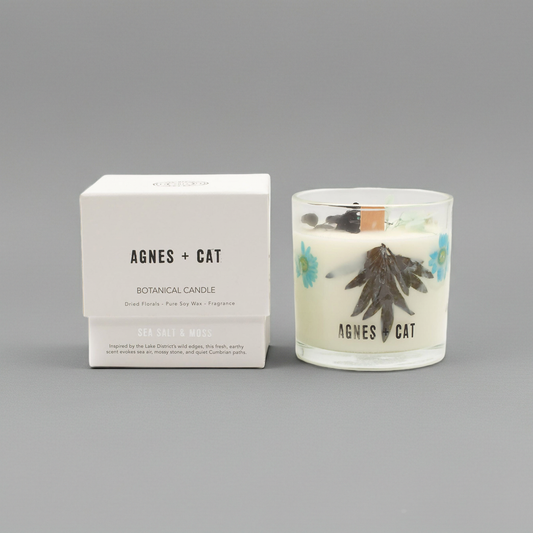 Botanical Soy Wax Candle: Sea Salt & Moss - 350g