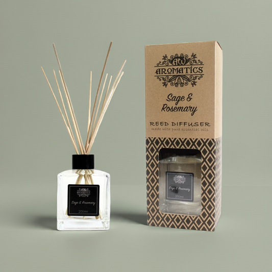 Essential Oil Reed Diffuser: Sage & Rosemary - 200ml