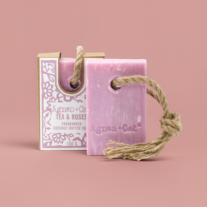 Soap On A Rope: Tea & Roses - 150g