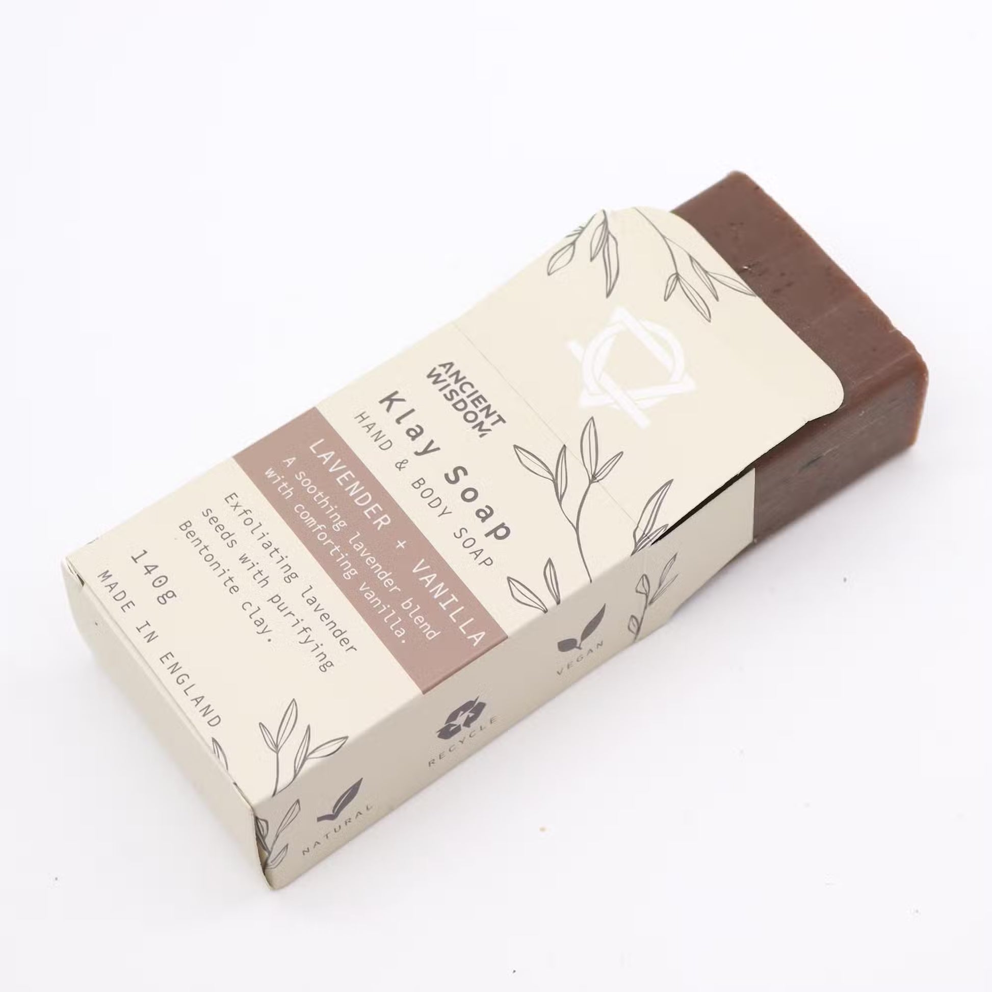 Lavender & Vanilla Exfoliating Klay Soap Bar - 140g