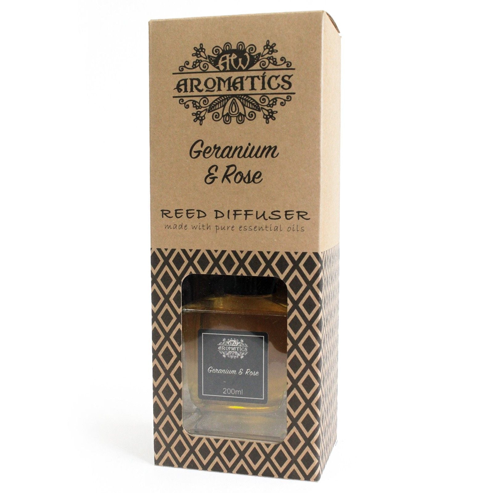 Geranium & Rose Reed Diffuser: Calming Aroma - 200ml