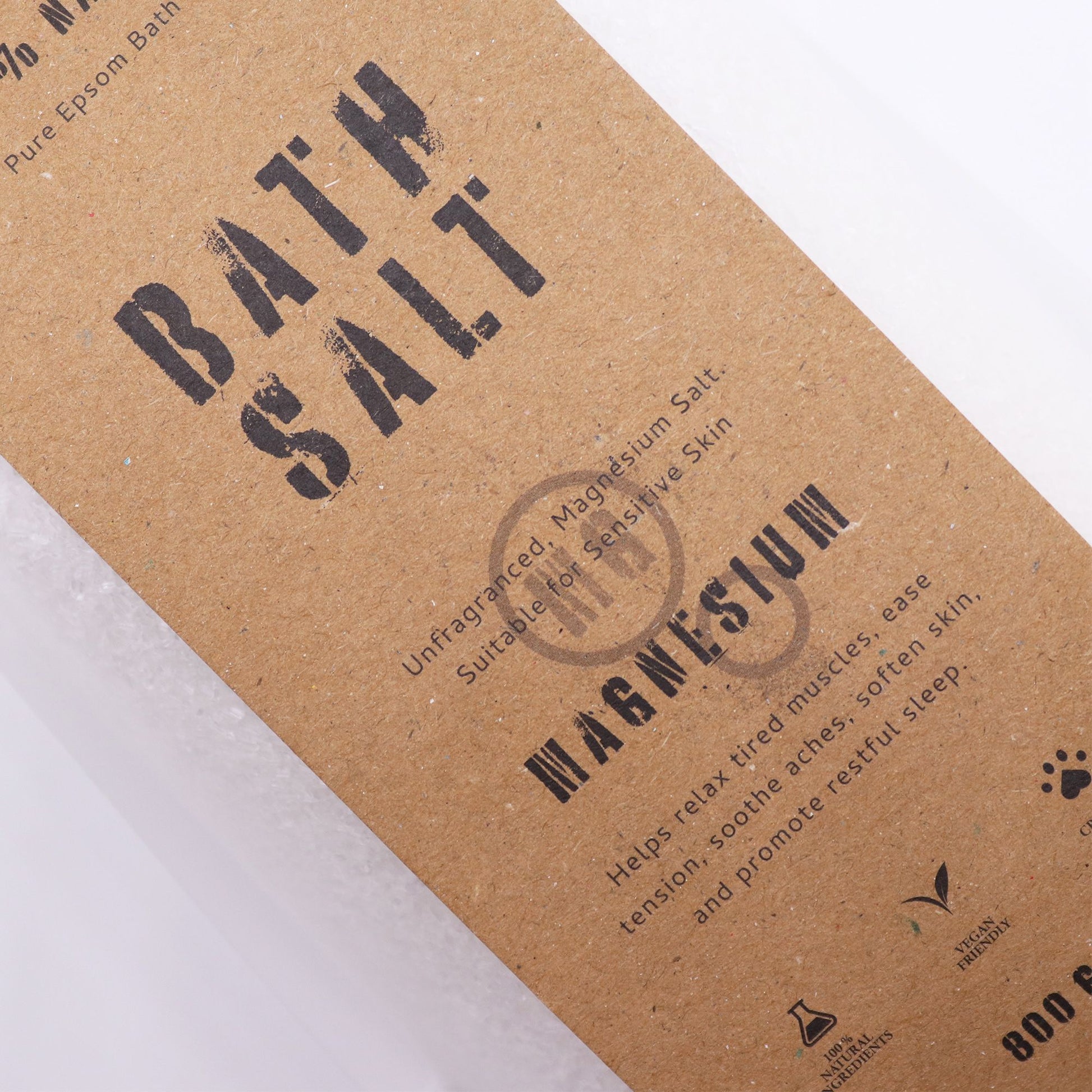 Magnesium Epsom Bath Salts: 100% Pure Epsom Salt – 800g