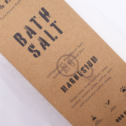 Magnesium Epsom Bath Salts: 100% Pure Epsom Salt – 800g