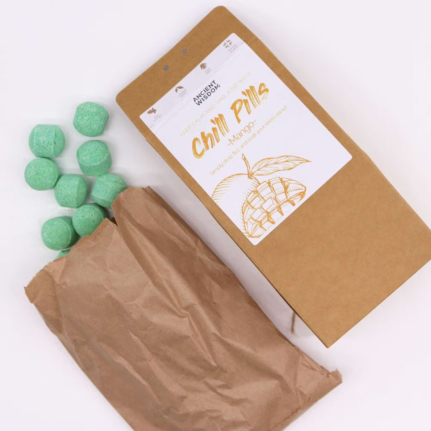 Pack of 30 Mini Bath Bombs - Mango - Bath & Soak