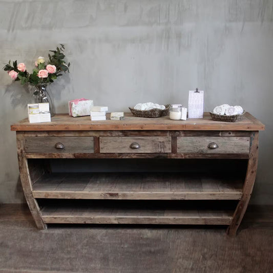 Recycled Teak Sideboard: Unique Ocean Wood Furniture