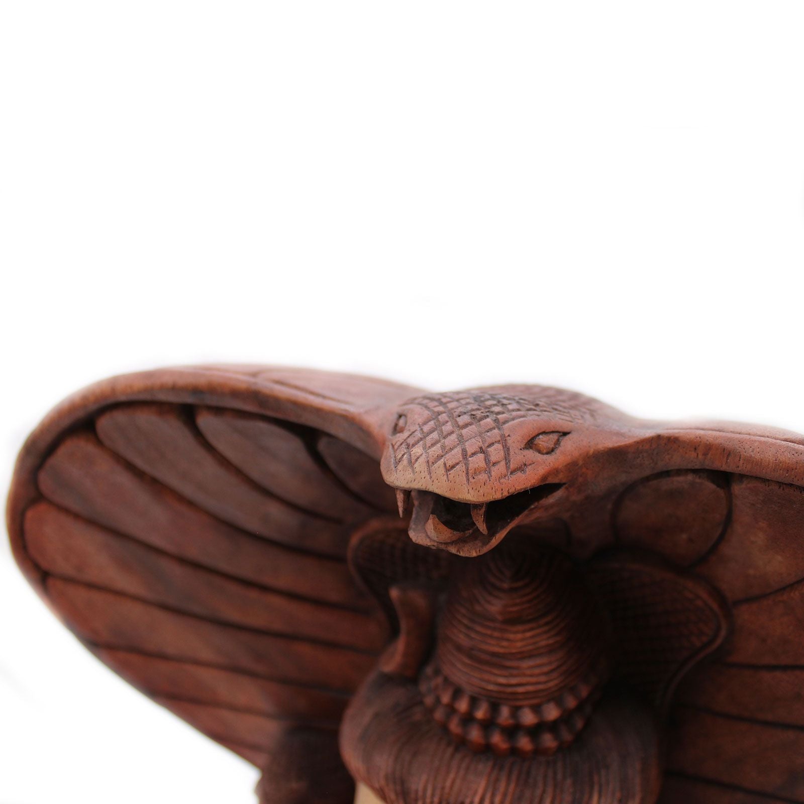 Shiva with Cobra Statue: Hand-Carved Suar Wood - 50cm