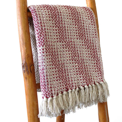 Boho Comfort Throw: Ruby Two Tone - 125x150cm