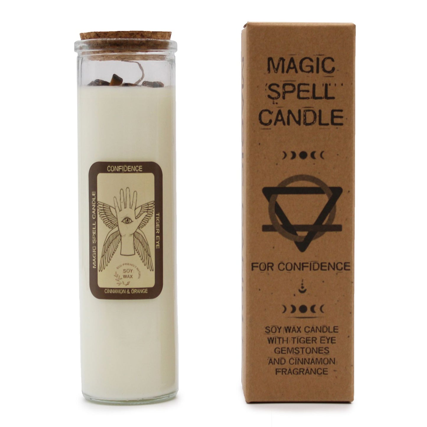 Magic Spell Candle: Confidence - Tiger Eye