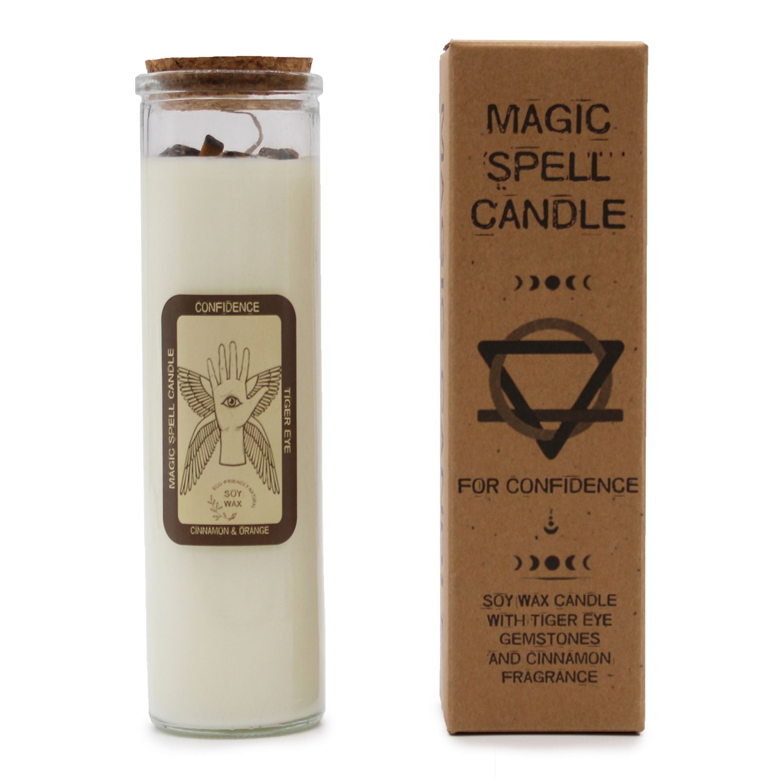 Magic Spell Candle: Confidence - Tiger Eye