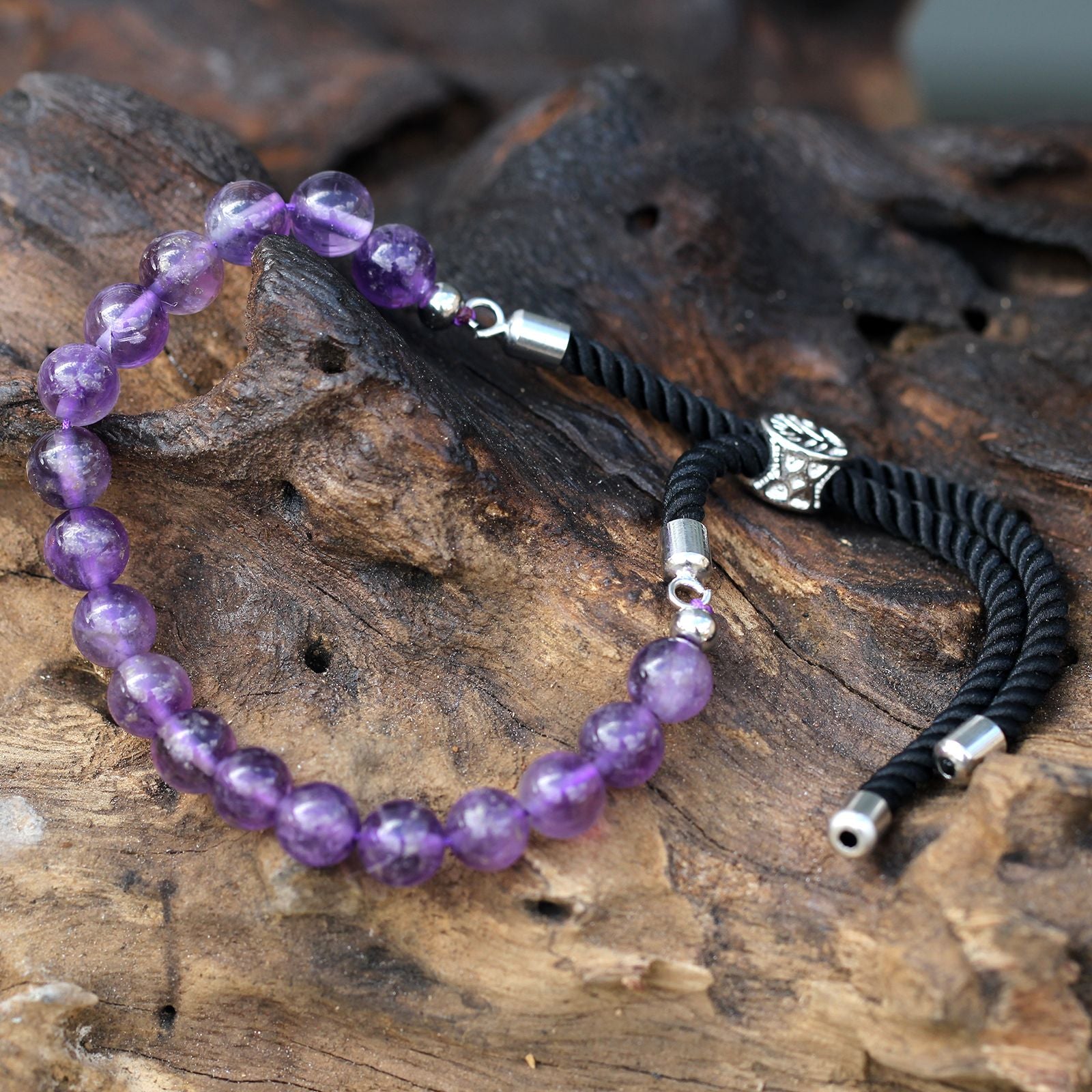 Amethyst Bracelet: Soothing Energy - 925 Silver Plated