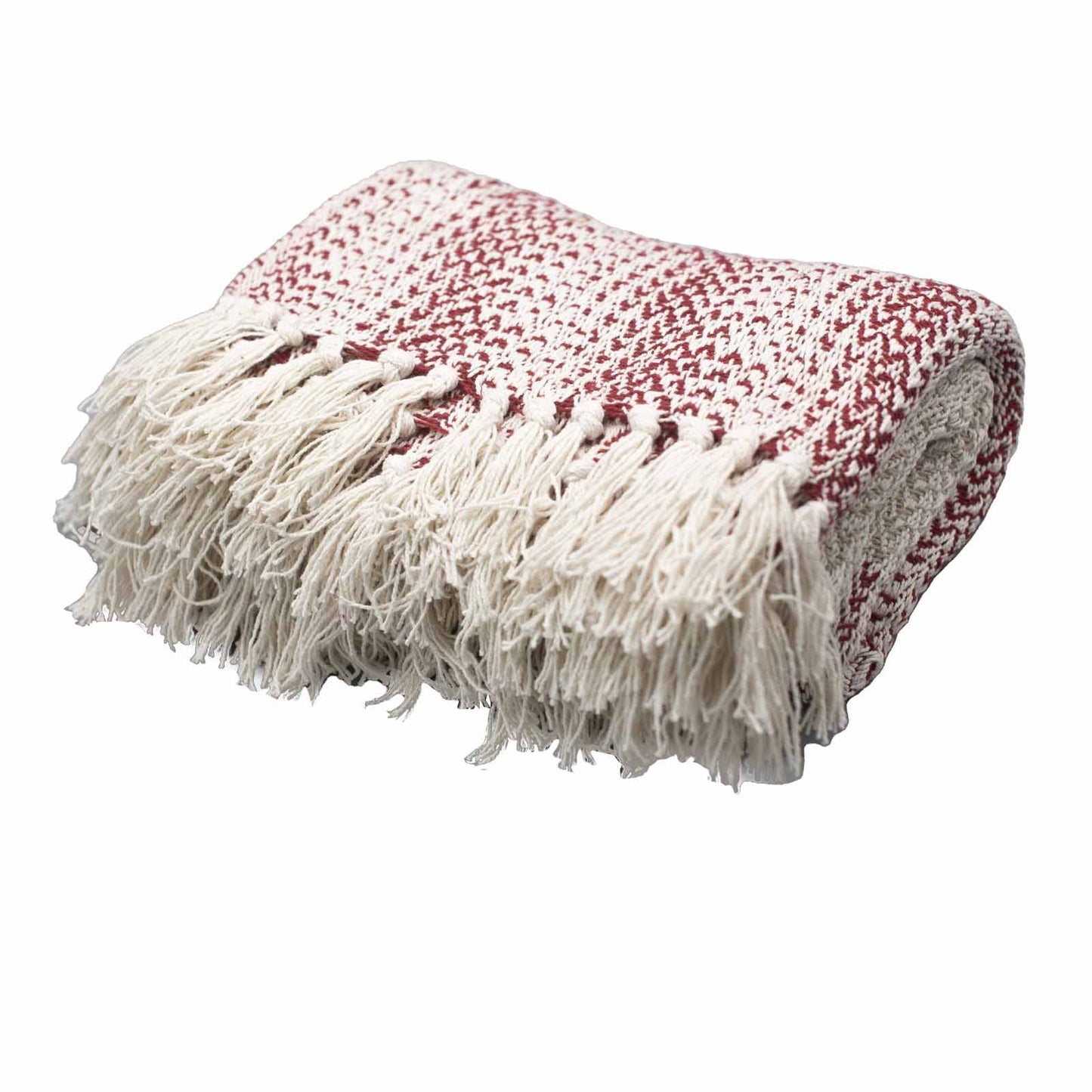 Boho Comfort Throw: Ruby Two Tone - 125x150cm