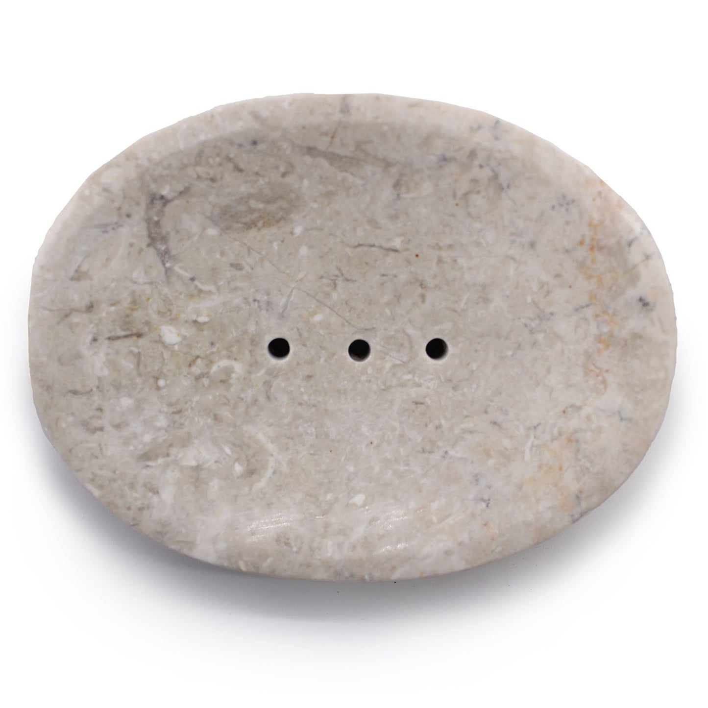 Oval Cream Marble Soap Dish
