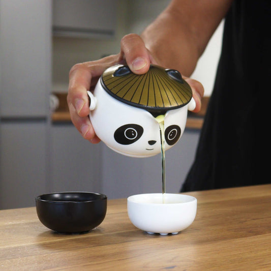 Kung Fu Panda Teapot Set: Travel-Friendly Tea - 2 Cups
