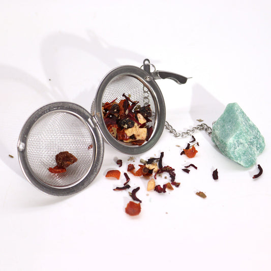 Raw Crystal Gemstone Tea Strainer: Aquamarine