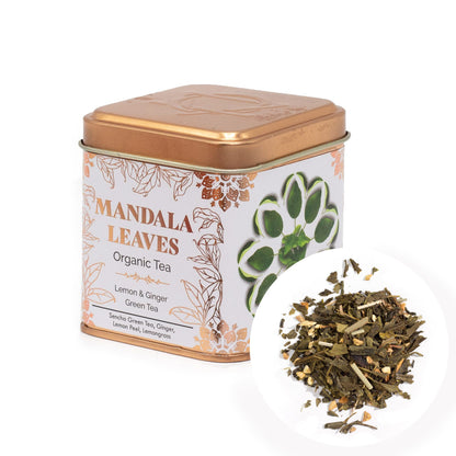 Mandala Leaves: Classic Green Tea with Lemon & Ginger - 50g
