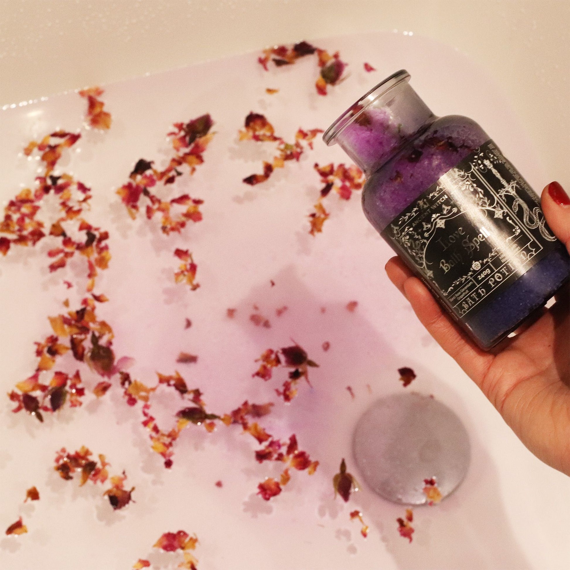 Love Bath Spell Potion: Rose Geranium & Grapefruit - 240g