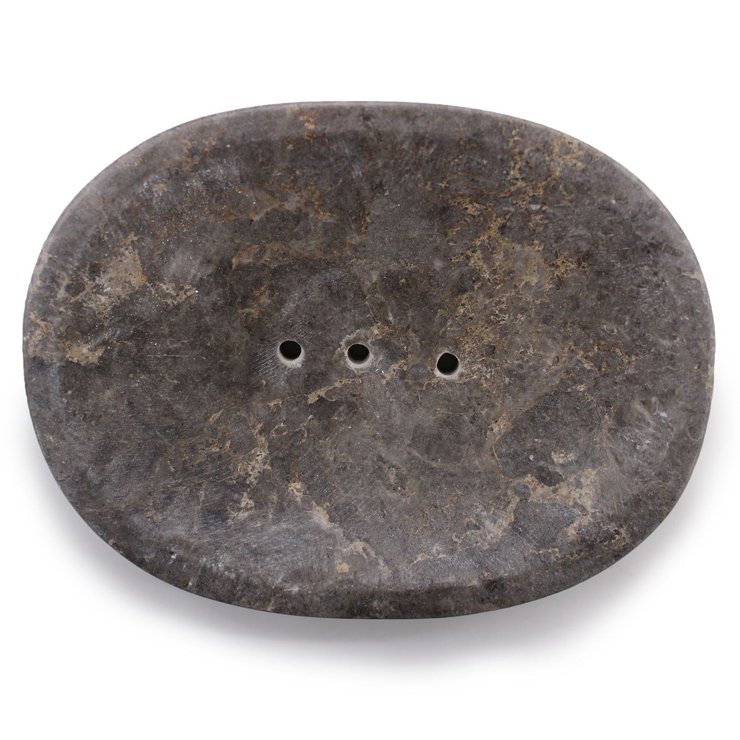 Oval Grey Marble Soap Dish